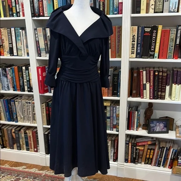 Jessica Howard Dresses Jessica Howard Blue Ruched Asymmetrical